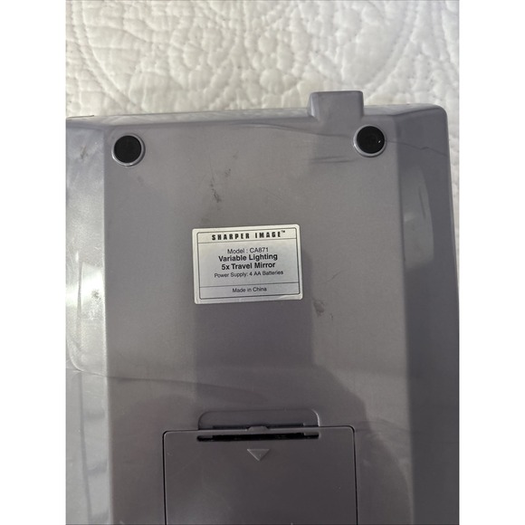 Vintage Sharper Image, Travel Mirror. Tested And Working‎ 8" X 6" - Picture 5 of 5